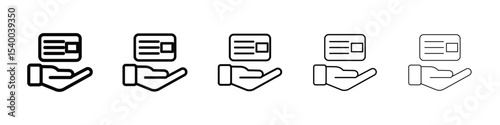 payment method icon isolated vector on white background set