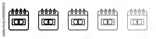 Payday icon isolated vector on white background set