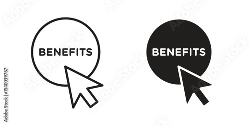 benefits icon Logos. Flat Vector Icon Design Template
