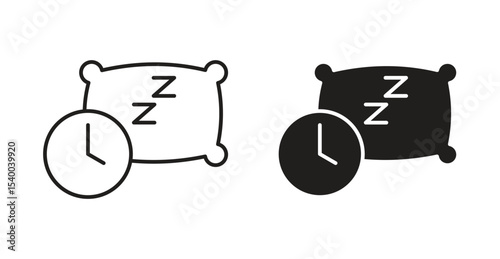 Bedtime icon Logos. Flat Vector Icon Design Template