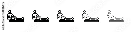 Physiotherapy icon isolated vector on white background set
