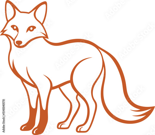 red fox vector illustration