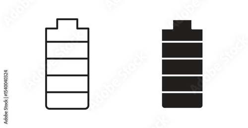 Battery icon Logos. Flat Vector Icon Design Template