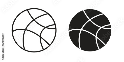 Basketball icon Logos. Flat Vector Icon Design Template