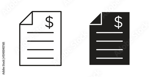 Bank statement icon Logos. Flat Vector Icon Design Template