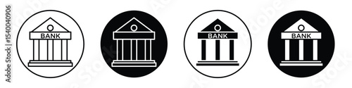 Bank building icon