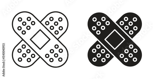 Band aid icon Logos. Flat Vector Icon Design Template