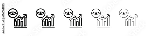 predict, forecast icon isolated vector on white background set