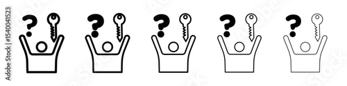 Problem solving skills icon isolated vector on white background set