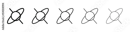 quasar icon isolated vector on white background set