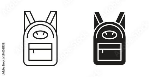 Backpack icon Logos. Flat Vector Icon Design Template
