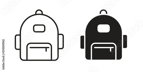 Backpack icon Logos. Flat Vector Icon Design Template