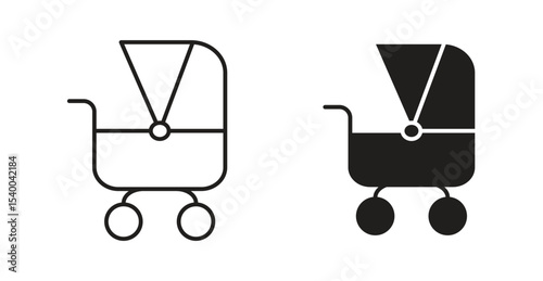 Baby carriage icon