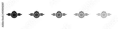 quick approval icon isolated vector on white background set