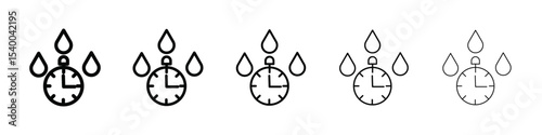 quick dry icon isolated vector on white background set