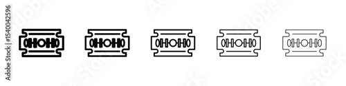 Razor blade icon isolated vector on white background set