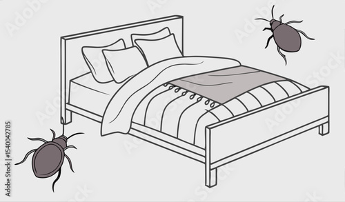bed in bedroom