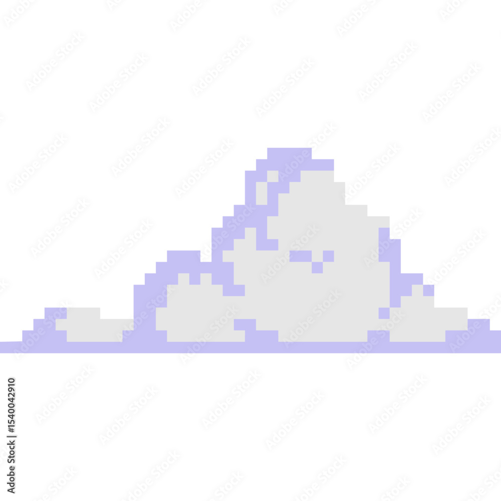 Naklejka premium Cloud Pixel Art