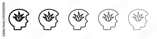Relaxation icon isolated vector on white background set