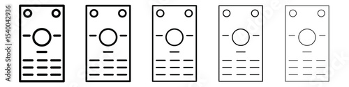 remote control icon isolated vector on white background set