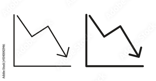 Arrow trend-down icon