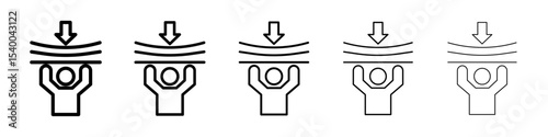 resilience icon isolated vector on white background set