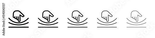 Resilience material icon isolated vector on white background set