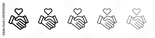 Respectfulness icon isolated vector on white background set