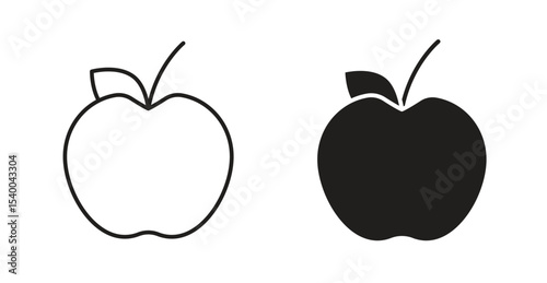 Apple icon Logos. Flat Vector Icon Design Template