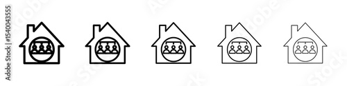 roommates icon isolated vector on white background set