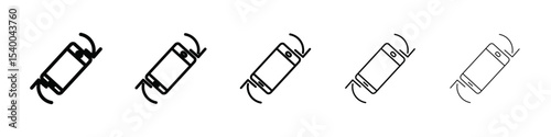 rotate phone icon isolated vector on white background set