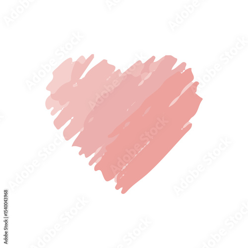 pink heart on white background