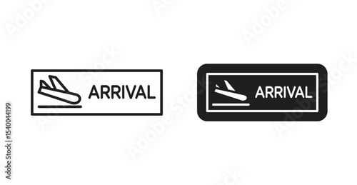 Airport arrival sign