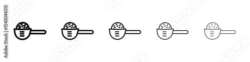 scoop icon isolated vector on white background set