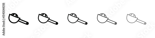 scoop icon isolated vector on white background set