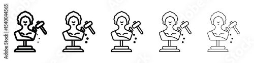 Sculptor icon isolated vector on white background set