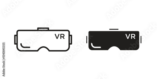 AR headset icon Logos. Flat Vector Icon Design Template