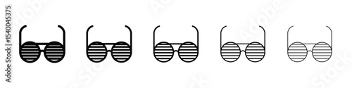 shutter sunglasses icon isolated vector on white background set