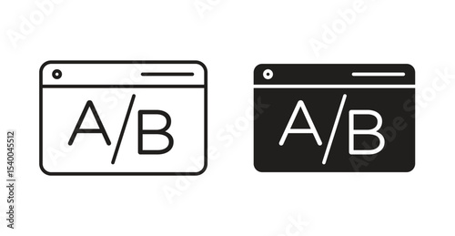 A B test icon Logos. Flat Vector Icon Design Template