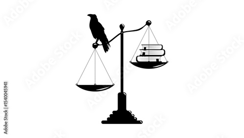 unfair court decision, black isolated silhouette