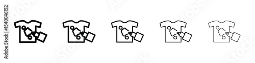 Softener clothes dirt icon isolated vector on white background set