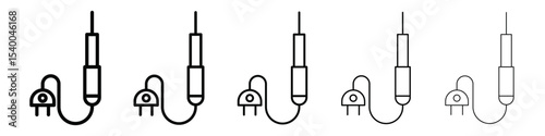soldering iron icon isolated vector on white background set