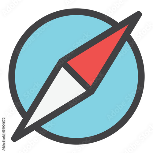 Compass Icon, Navigation Symbol
