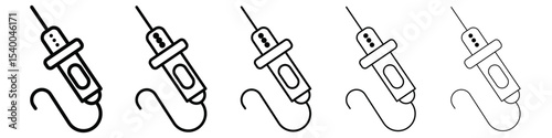 soldering iron icon isolated vector on white background set