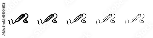 Soldering iron icon isolated vector on white background set
