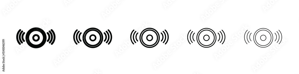 Speaker volume icon isolated vector on white background set Speaker volume icon isolated vector on white background set