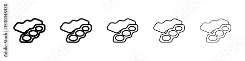soybeans icon isolated vector on white background set