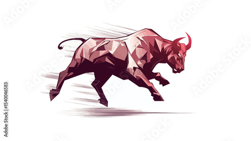 Animated Angry Bull Wordmark with Motion Blur Effect – Dynamic Logo Design