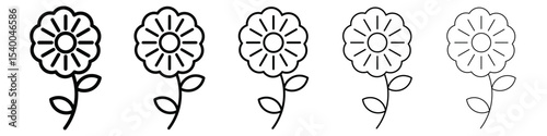 Spring season icon isolated vector on white background set