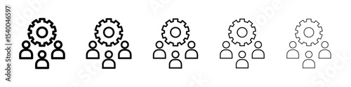 Squad icon isolated vector on white background set